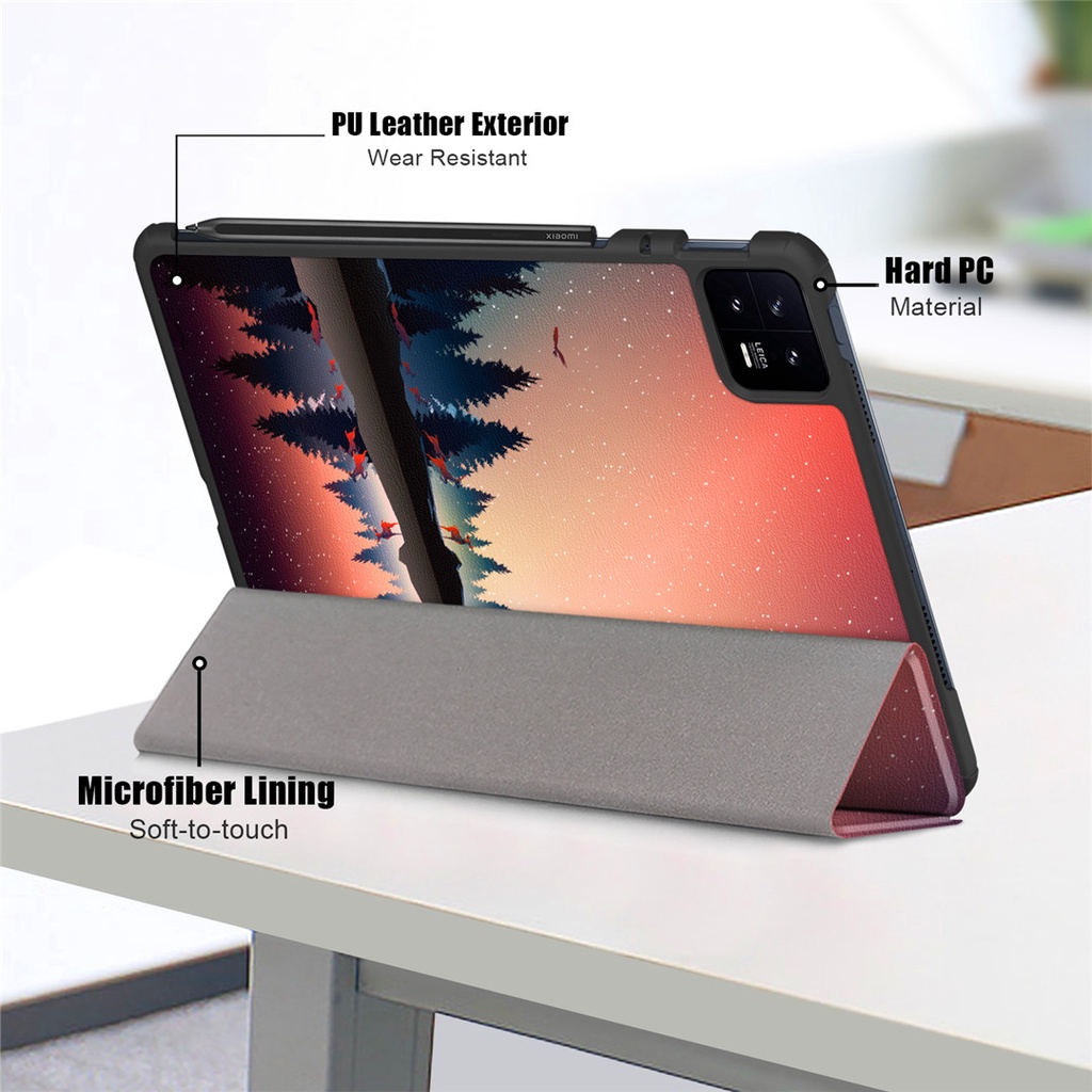 Đối với xiaomi pad 6 mi pad 6 pro case 11 inch gấp pu leather stand cover thông minh