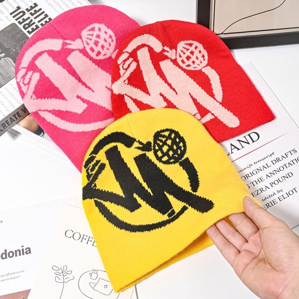 Einway Mũ Dệt Kim ins Thiết Kế hip hop Ấm Áp y2k