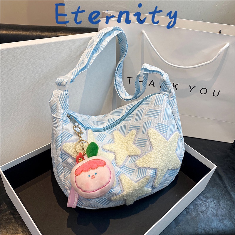 SHIHUI All-match nhật bản túi vải thường túi cô gái dễ thương túi thời trang messenger túi đeo vai ngôi sao năm-điểm mới