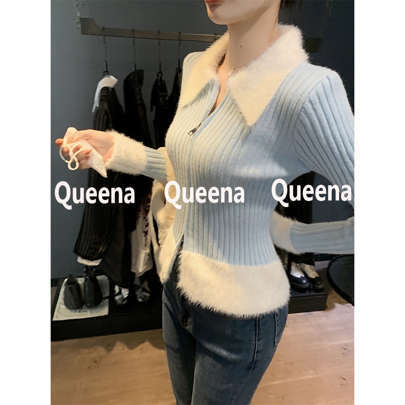 Queena  áo cardigan áo khoác cardigan Thời trang hàn quốc  High quality Độc đáo Korean Style Chất lượng cao A21K03T 36Z230909