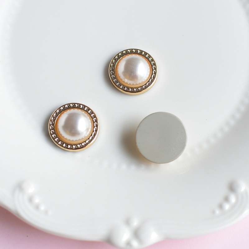10 cái / bộ baroque pearl love abs patch vỏ điện thoại vật liệu trang trí tự làm kẹp tóc phụ kiện giày