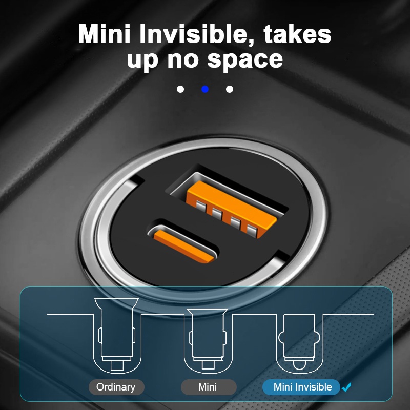 Blalion Củ Sạc Nhanh mini 12v-24v Type C pd 30w Cho Xe Hơi