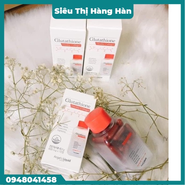 Viên Uống Trắng Da Glutathione Oneday Collagen; Angel’s Liquid_ Hộp 72viên