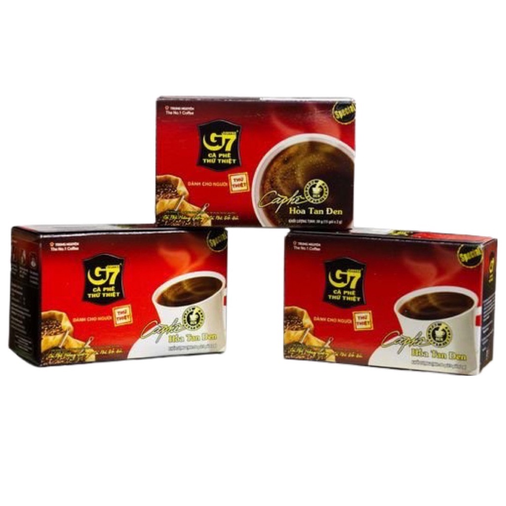 Cà phê G7 hòa tan đen Trung Nguyên - Hộp 15 gói x 2gam
