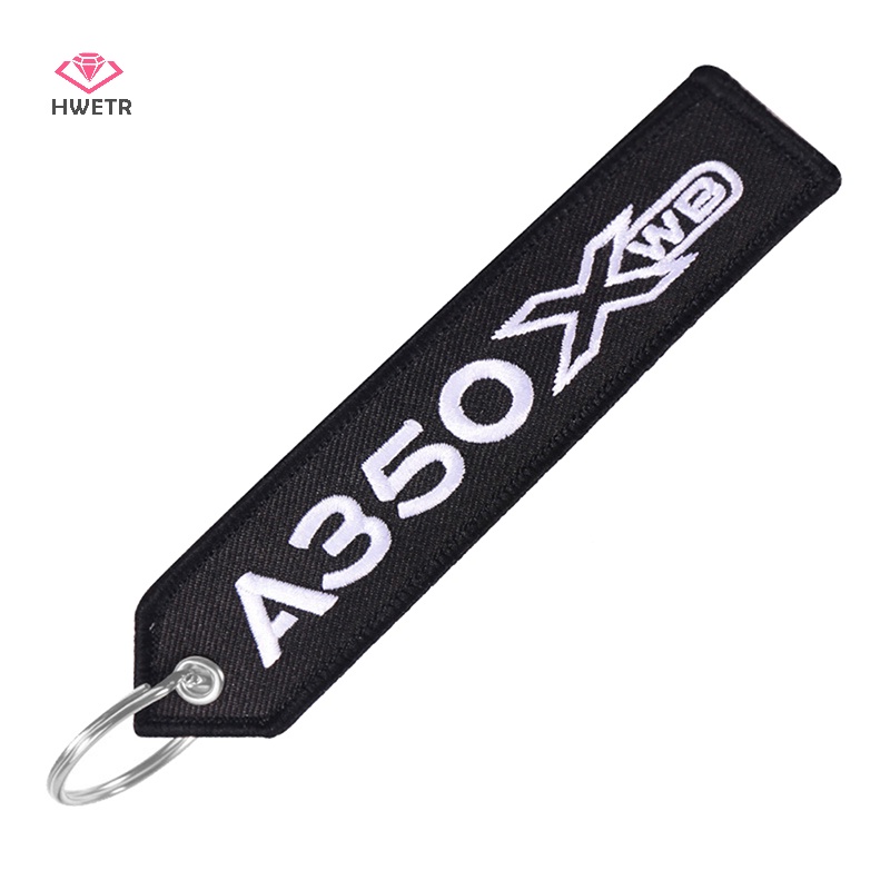 Hwetr 1pc airbus keychain dây đeo điện thoại thêu a320 chuỗi chìa khóa hàng không cho quà tặng hàng không dây đeo dây buộc cho túi dây kéo mới