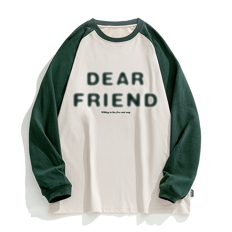 ◐Bộ Áo Thun cotton Tay Dài In Họa Tiết Phối Quần Dài Xếp Ly Thời Trang Xuân Hè Cho Nam