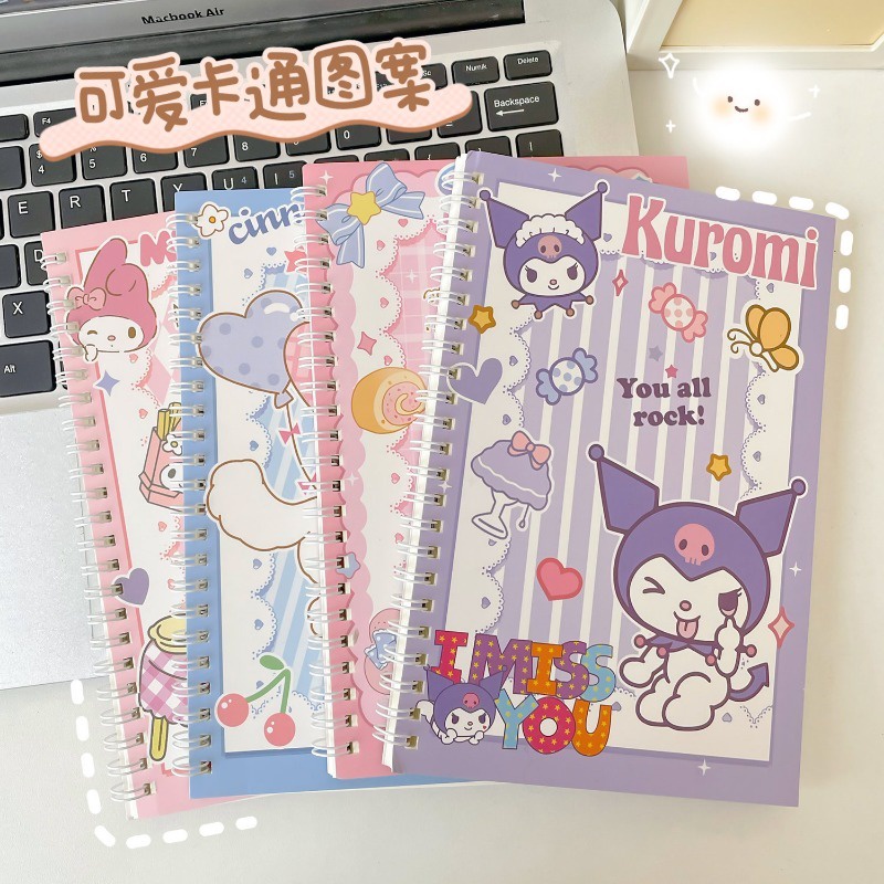 Sanrio hello kitty notebook kawaii my melody kuromi a5 coil book workbook cartoon student notebook đồ dùng học tập quà tặng kỳ nghỉ