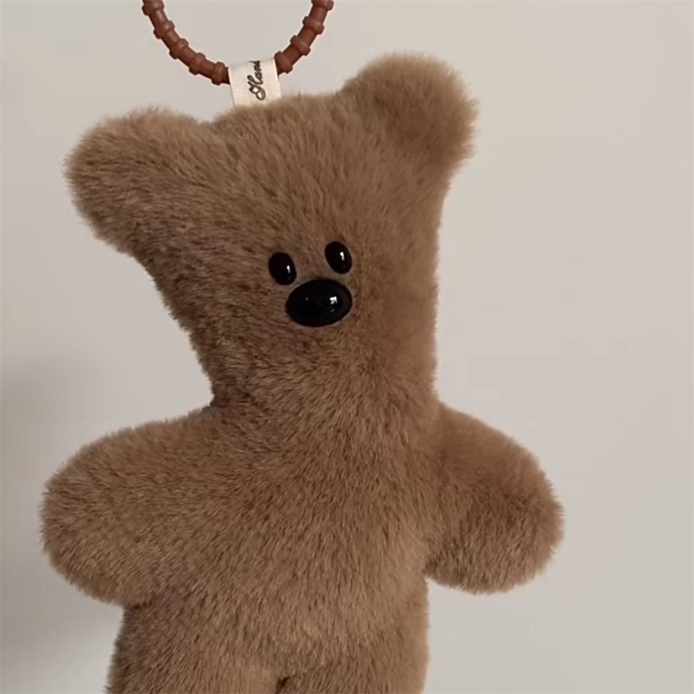Bear squeak keychain mặt dây chuyền phim hoạt hình dễ thương búp bê sang trọng đồ chơi kawaii túi nhồi bông mềm bùa trang trí cho trẻ em quà tặng