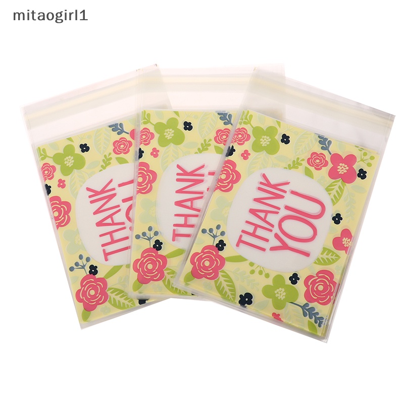 100 cái 10 * 13 cm cảm ơn cảm ơn túi bánh kẹo tiệc cưới ngày lễ tạ ơn túi quà tặng bánh quy nhựa túi đóng gói boutique