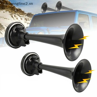 {len2} 2 cái còi hơi đen kèn đôi máy bơm không khí còi hơi ống ô tô xe tải thuyền tàu {lenmengfine2.vn}