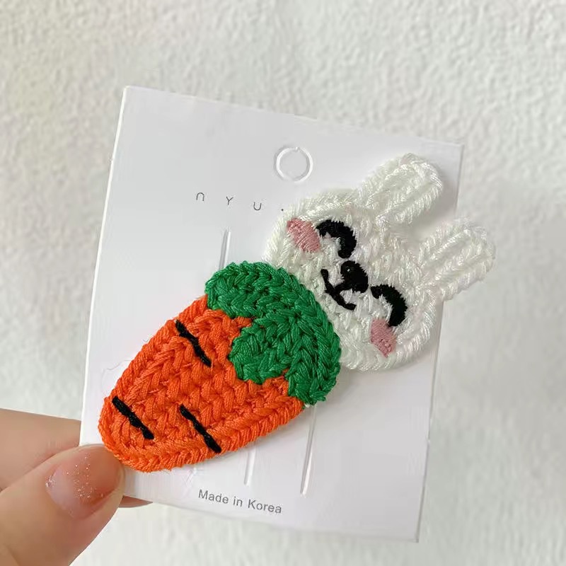Kẹp Tóc Vải Len Nhỏ Hoạt Hình Dễ Thương Phong Cách Hàn Quốc Cho Nữ