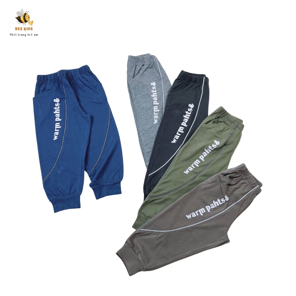 Quần dài bé trai, quần dài cotton bé trai chất coton mỏng,mềm mát, size 2-10 - BEEKIDS