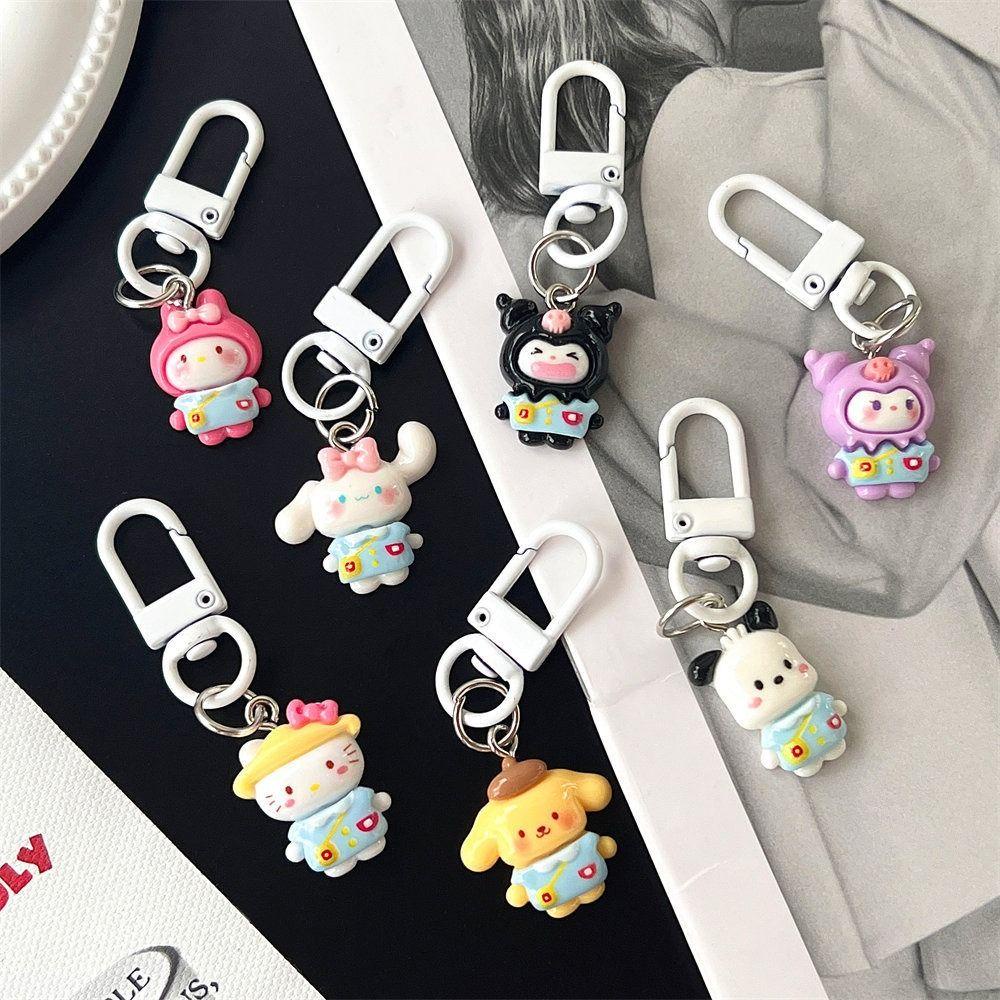 Avalentine cartoon mẫu giáo móc chìa khóa kuromi, giai điệu cinnamoroll, quà tặng bùa ba lô acrylic pachacco sáng tạo