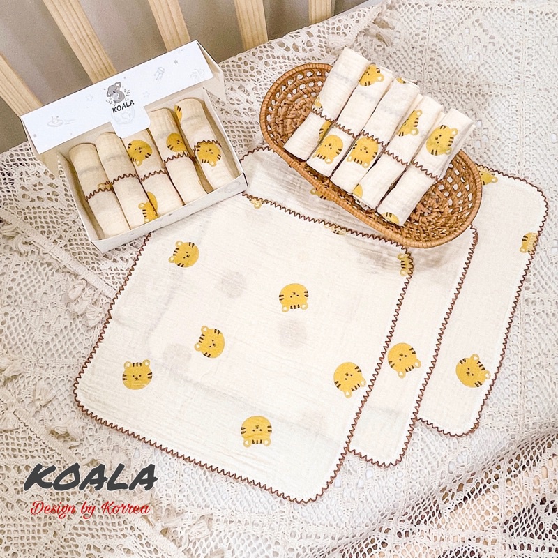 Khăn sữa Muslin 2 lớp cao cấp cho bé kích thước 30x30cm dùng cho trẻ sơ sinh và trẻ nhỏ