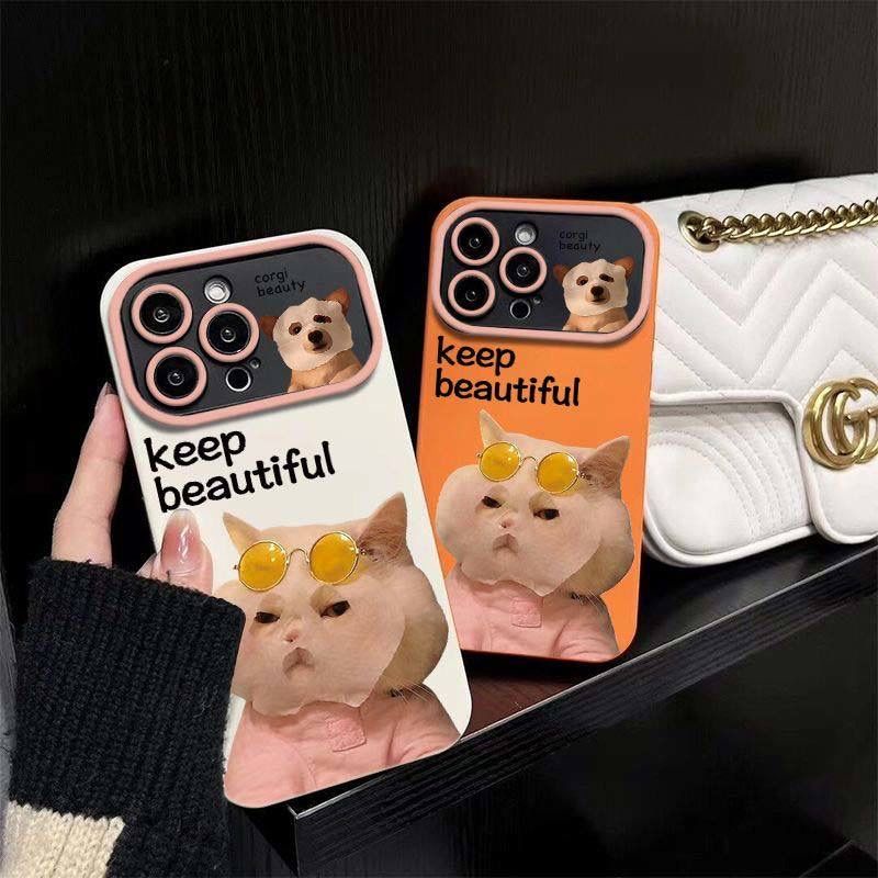 Ốp Điện Thoại Bằng Cao Su Mềm Hình Mèo Đeo Khẩu Trang Cho Iphone 14promax 11 tik tok 12 13 su0y