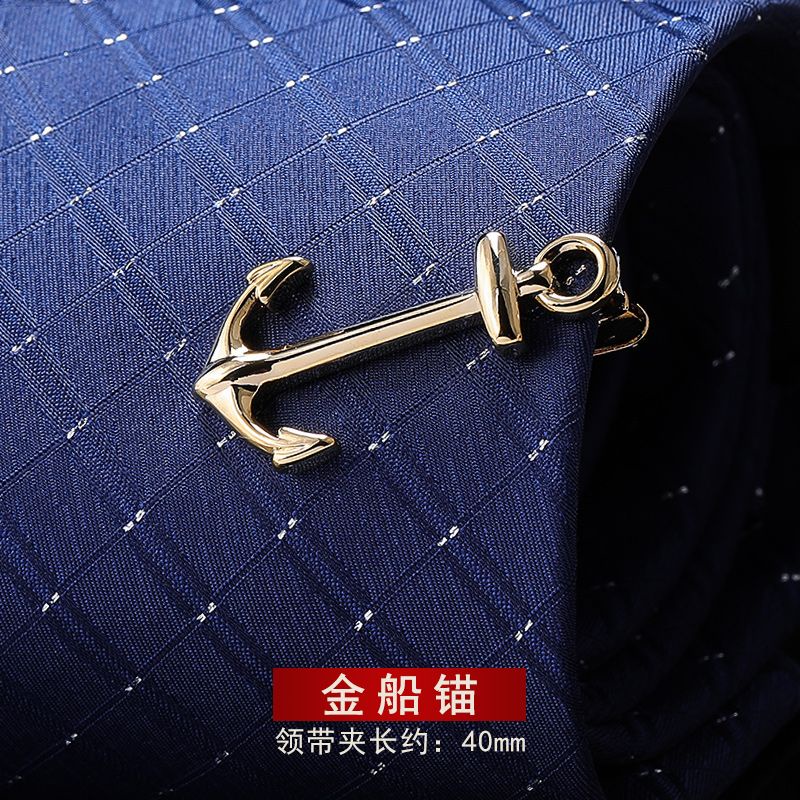 Kẹp Cà Vạt Hình Mỏ Neo Màu Vàng Phong Cách Doanh Nhân Thời Trang Cho Nam Và Nữ