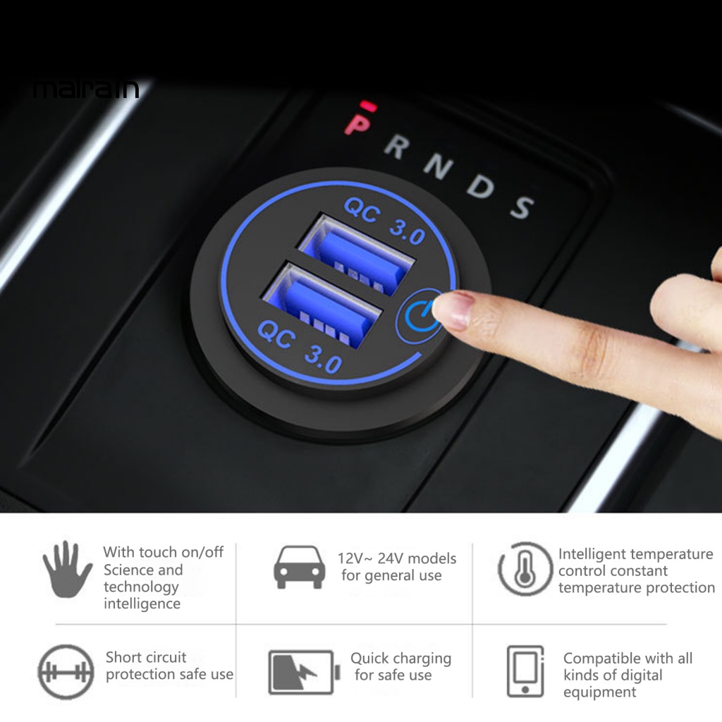 Ổ Cắm Sạc USB 3.0 Nhỏ Gọn Cho Xe Hơi / Xe Máy