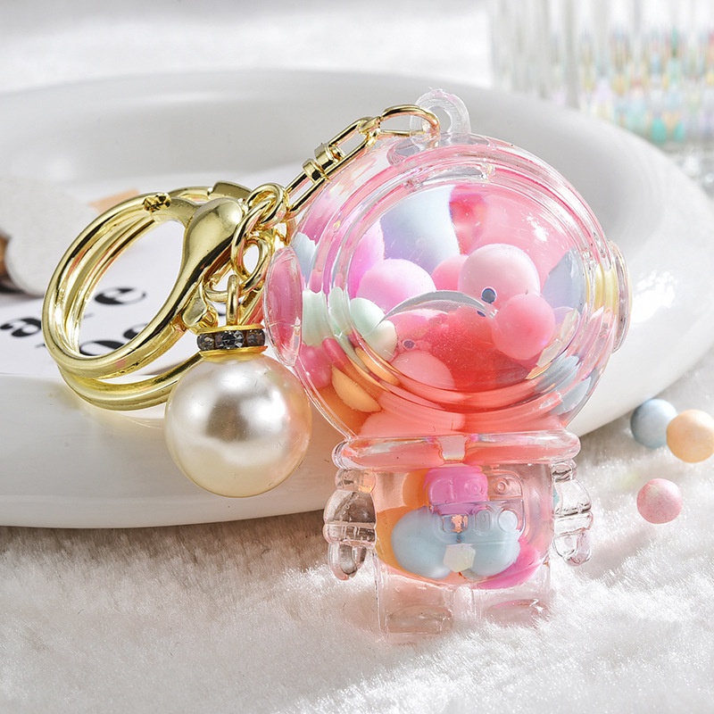 Móc Khóa Hạt Dầu Nhiều Màu Hình Phi Hành Gia Hoạt Hình Tinh Tế