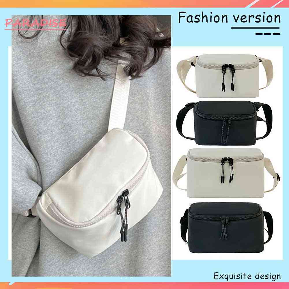 Túi Thể Thao Đeo Chéo Ngực Mềm Màu Trơn Nhỏ Gọn Dành Cho Bạn Nữ