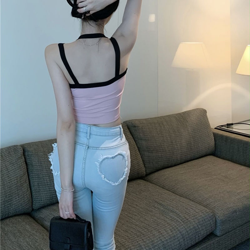 Áo Hai Dây Mùa Hè Ôm Dáng Hở Vai Gợi Cảm Cho Nữ