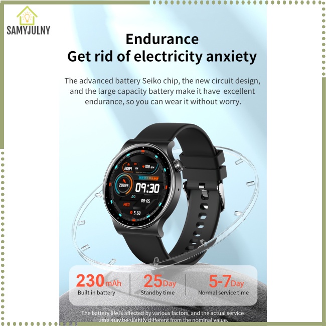 Đồng Hồ Thông Minh SAM Kr08 Kết Nối Bluetooth Có Chức Năng Gọi Điện Theo Dõi Nhịp Tim / Huyết Áp