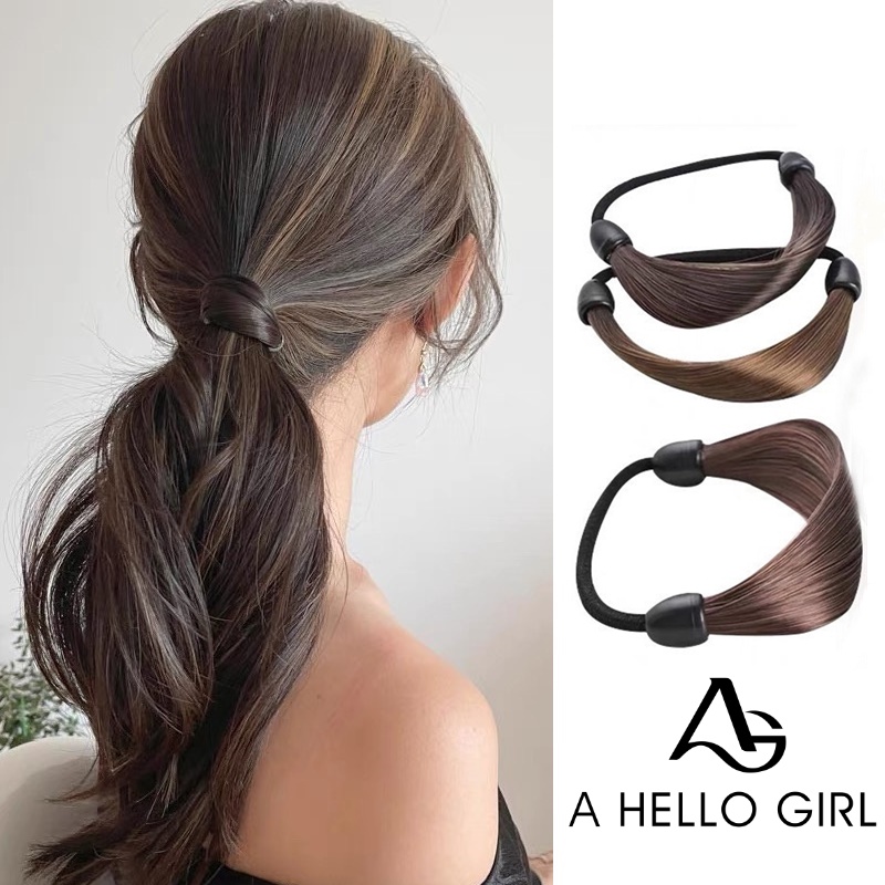 Dây buộc tóc Ahellogirl phối tóc giả thời trang