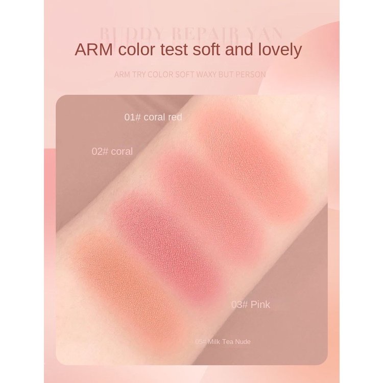 Phấn Má Hồng FOMIX Màu Đơn Sắc Tự Nhiên Chống Thấm Nước Lâu Trôi Kèm Gương Nhỏ