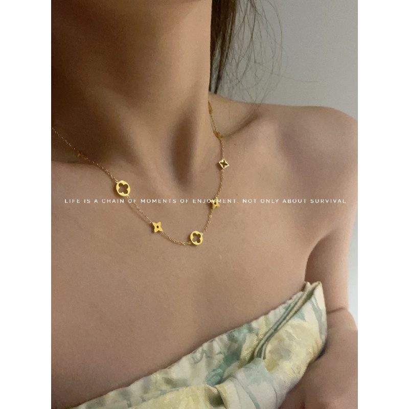 Vòng cổ Titan Mạ VàNg 18K HìNh Ngôi Sao Xinh XắN