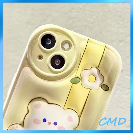 ốp lưng iphone Điện Thoại Gấu Nhỏ đáng yêu, hiệu ứng hình ảnh 3D, di động, đệm khí, vỏ mềm silicon Cho Iphone 6 / 6S / 6splus / se / 7 / 7plus / 8 / 8plus / X / xs / xsmax / 11 / 12 / 13 / 14 / Plus / pro / pro max-5071