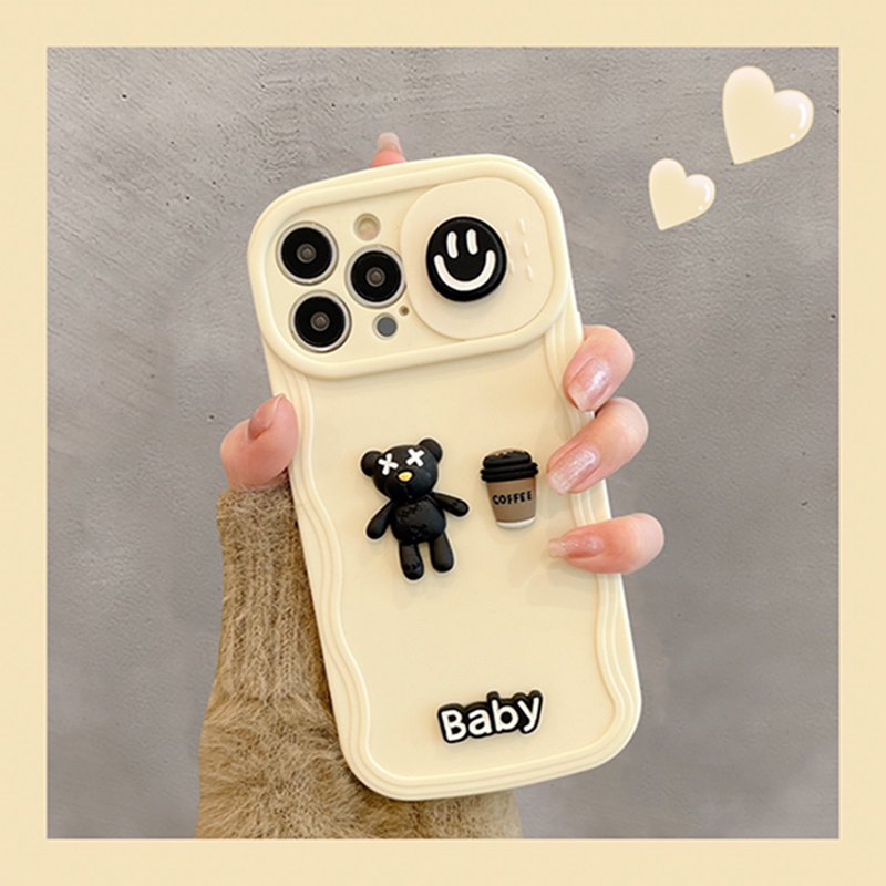 Ốp Điện Thoại Hình Mặt Cười 3D Cho IPhone 14 13 12 11 Pro Max