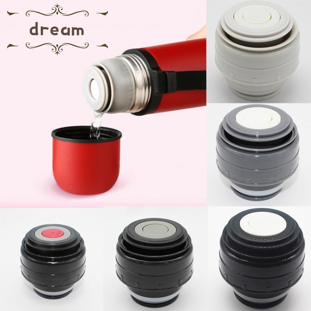 【DREAMLIFE】Practical Vacuum Cup Lid Vacuum Bottle Cover Grey-white Plastic White 1Pcs