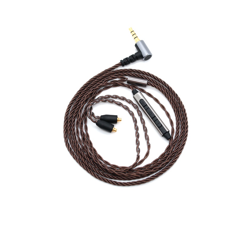 Dây Cáp Tai Nghe MMCX Xoắn Bằng Đồng Trong Suốt 3.5MM Cho Shure SE215 / SE315 / SE425 / SE535 / SE846