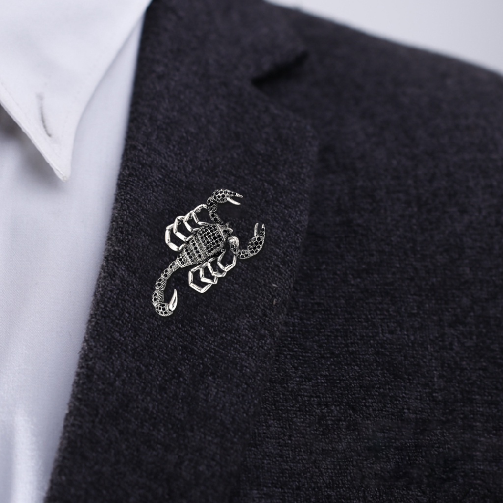 Ghim Cài Áo Hình Bọ Cạp Đính Đá Nhân Tạo Thời Trang