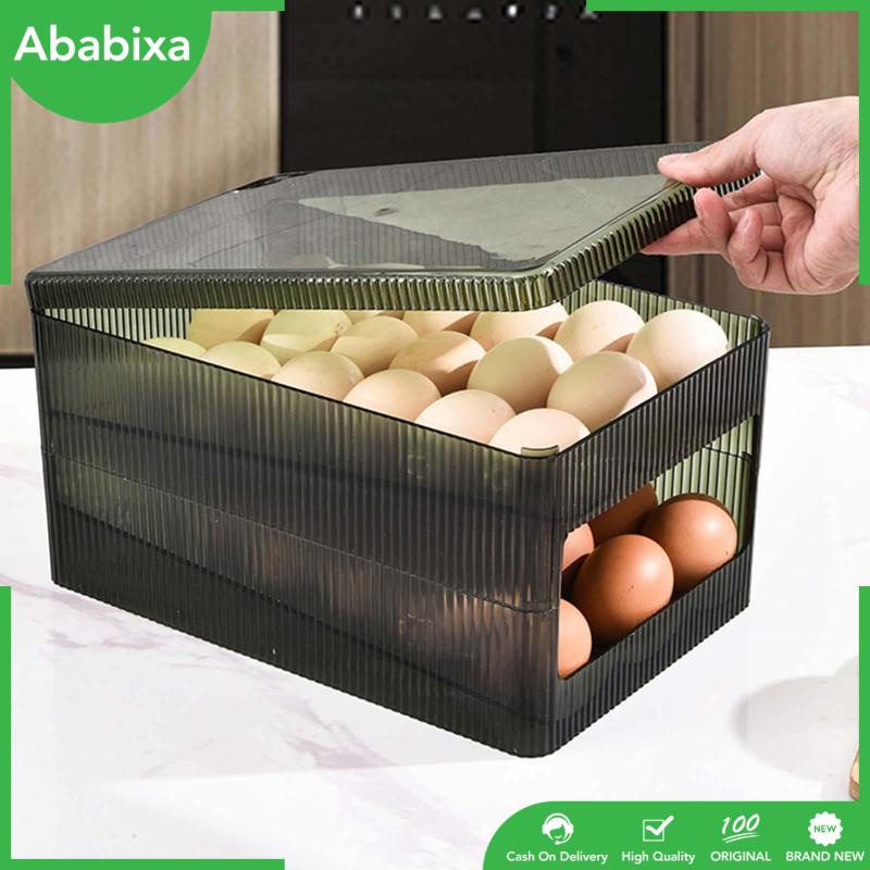 Hộp Đựng Trứng Cuộn Tự Động Có Nắp Tái Sử Dụng Cho Tủ Lạnh