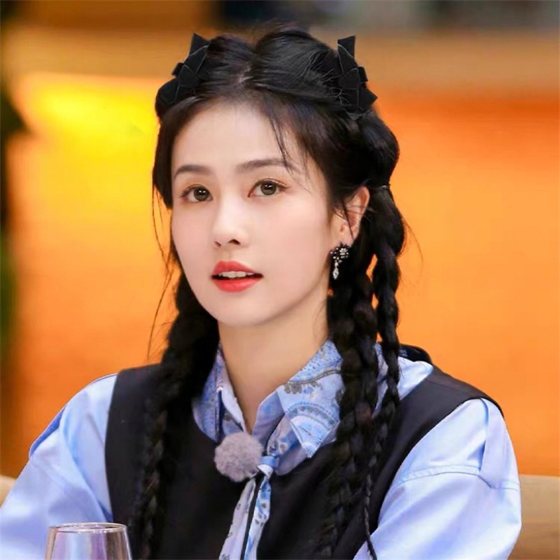 Kẹp Tóc Nơ Màu Đen Bằng Nhung Phong Cách Công Chúa Thời Trang Mùa Hè