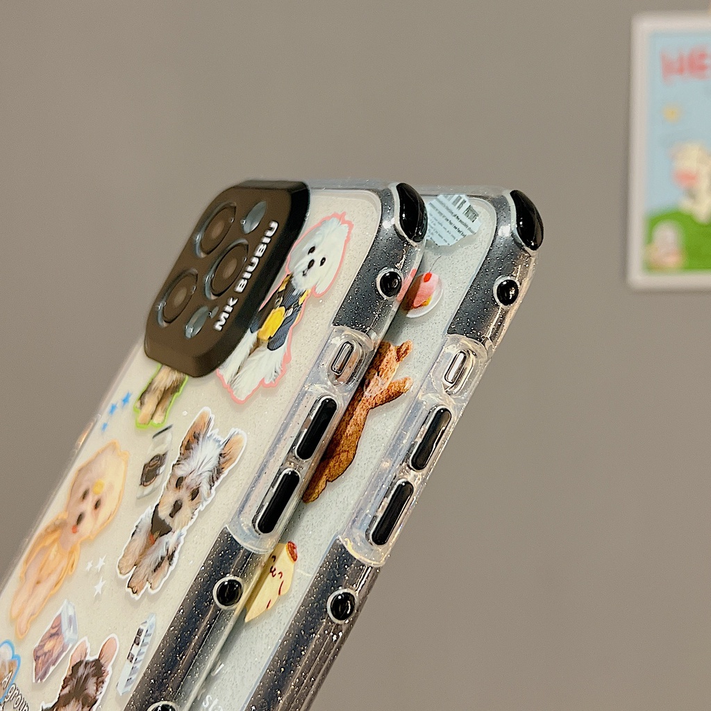 Ốp Điện Thoại TPU Dẻo Trong Suốt Họa Tiết Hoạt Hình Gấu / Mèo Cho iphone 14 13 11 12 Pro Max