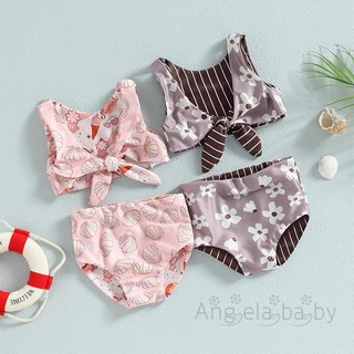 Bộ đồ bơi bikini 2 mảnh họa tiết hoa xinh xắn cho bé gái