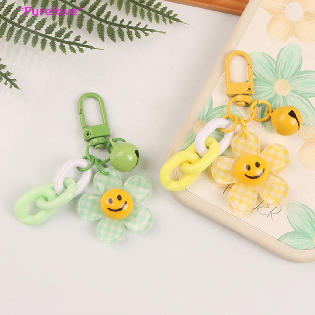 1 Móc Khóa Ba Lô Hình Hoa Mặt Cười Nhiều Màu Sắc Dễ Thương Cho Nữ Mới