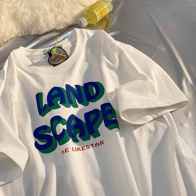 Áo Thun 100% Cotton Tay Ngắn Dáng Rộng Thời Trang Mùa Hè Dành Cho Nam Và Nữ