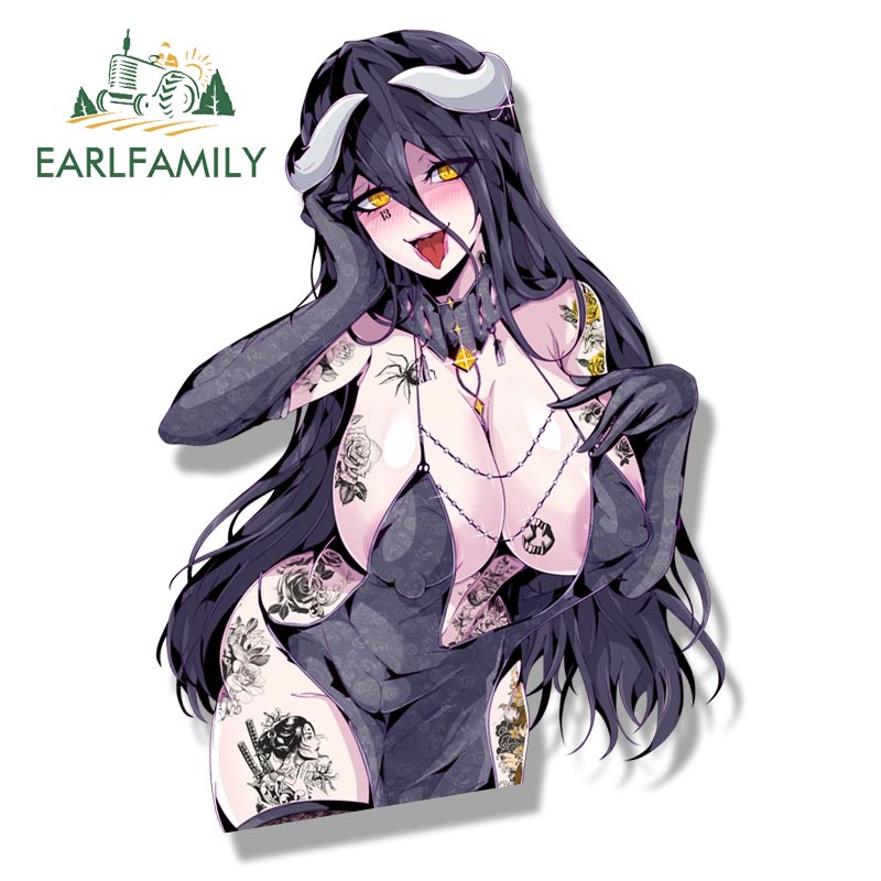 Earlfamily Garu albedo fanart sticker Dán Xe Hơi Họa Tiết Hoạt Hình waifu jdm