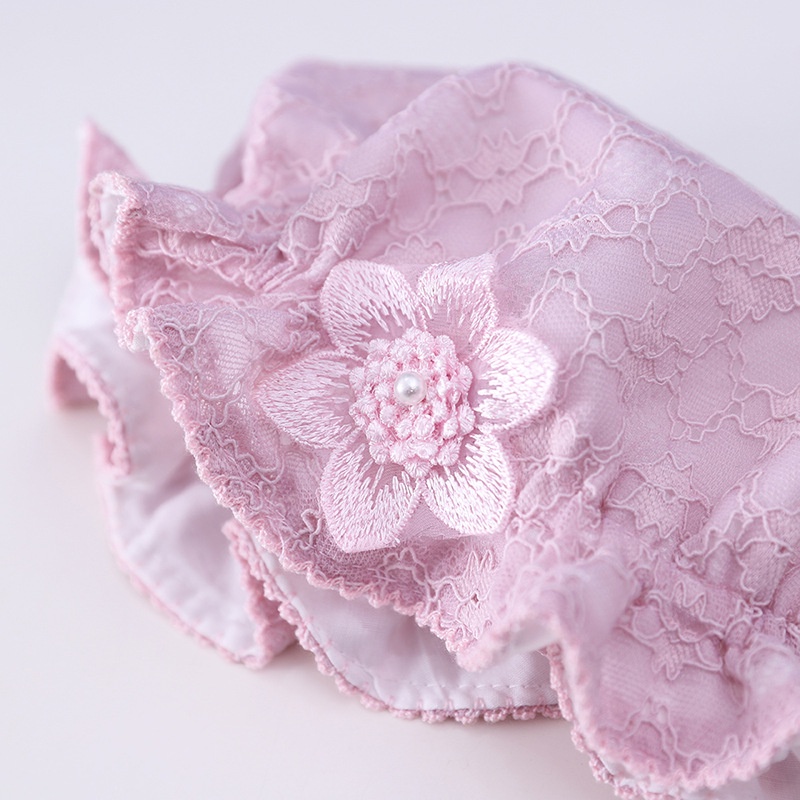 Mũ Bucket Mềm Mại Màu Trơn Đính Hoa Ngọc Trai Thời Trang Mùa Hè Cho Bé Gái