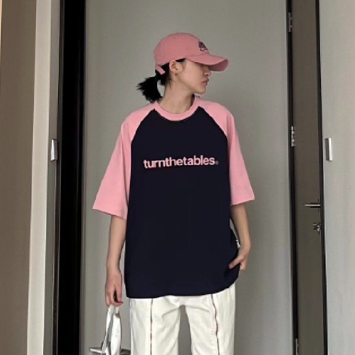 Áo Thun 100% Cotton Tay Ngắn Dáng Rộng In Họa Tiết Hoạt Hình Phong Cách Hàn Quốc Thời Trang Cho Nữ