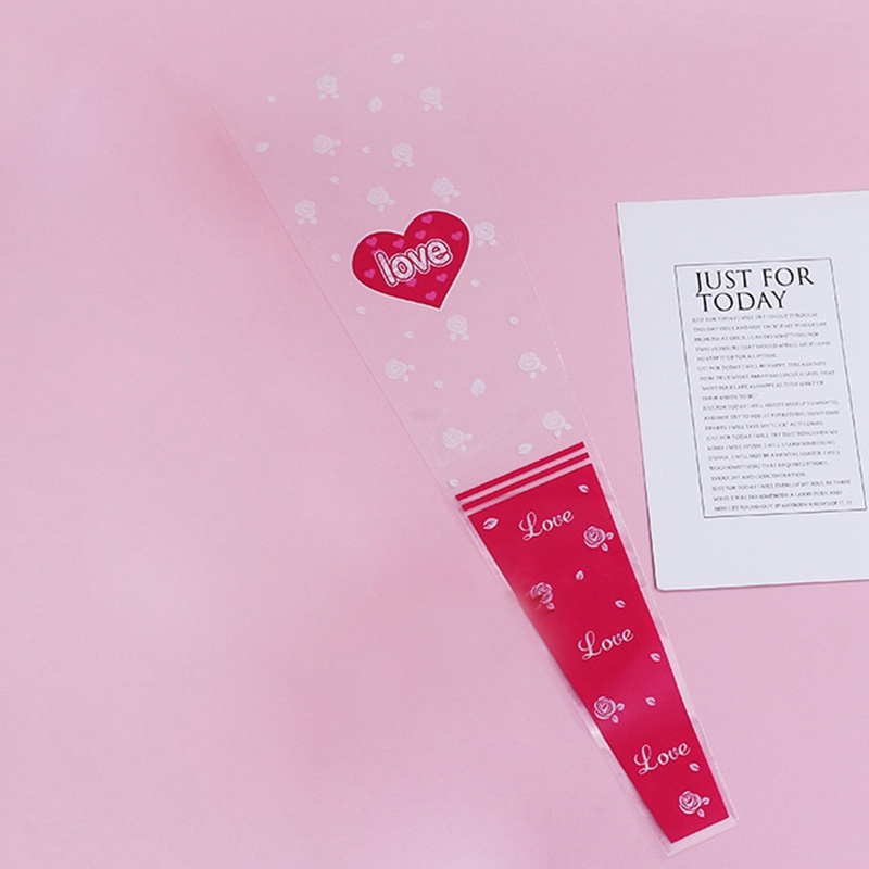 Set 50 Túi Bóng Kính Trong Suốt Đựng Hoa Hồng Diy Đa Ứng Dụng