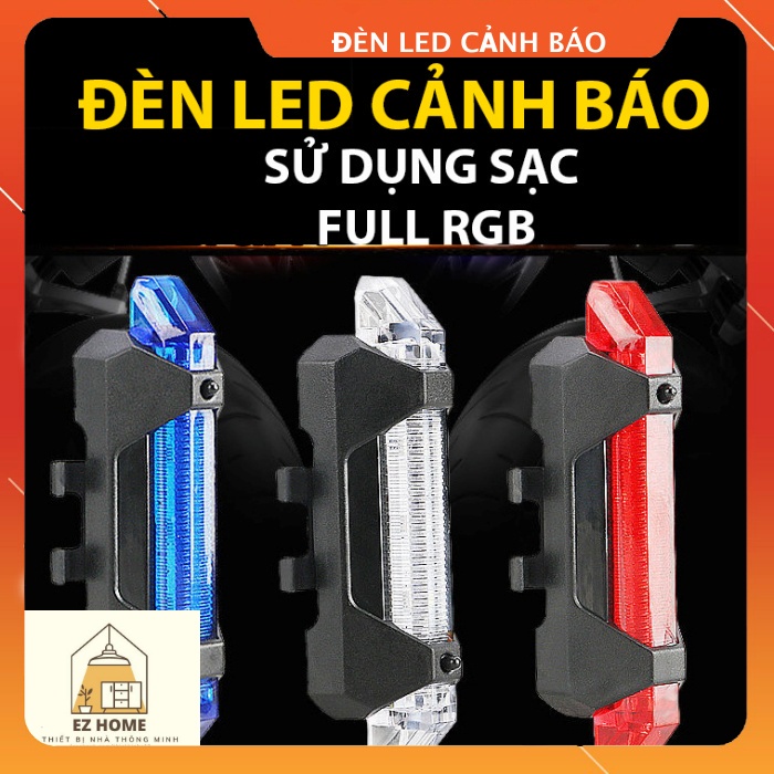 Đèn xe đạp đèn led cảnh báo đèn hậu xe đạp chống thấm nước Sáng lên đến 10 giờ nhiều màu sắc