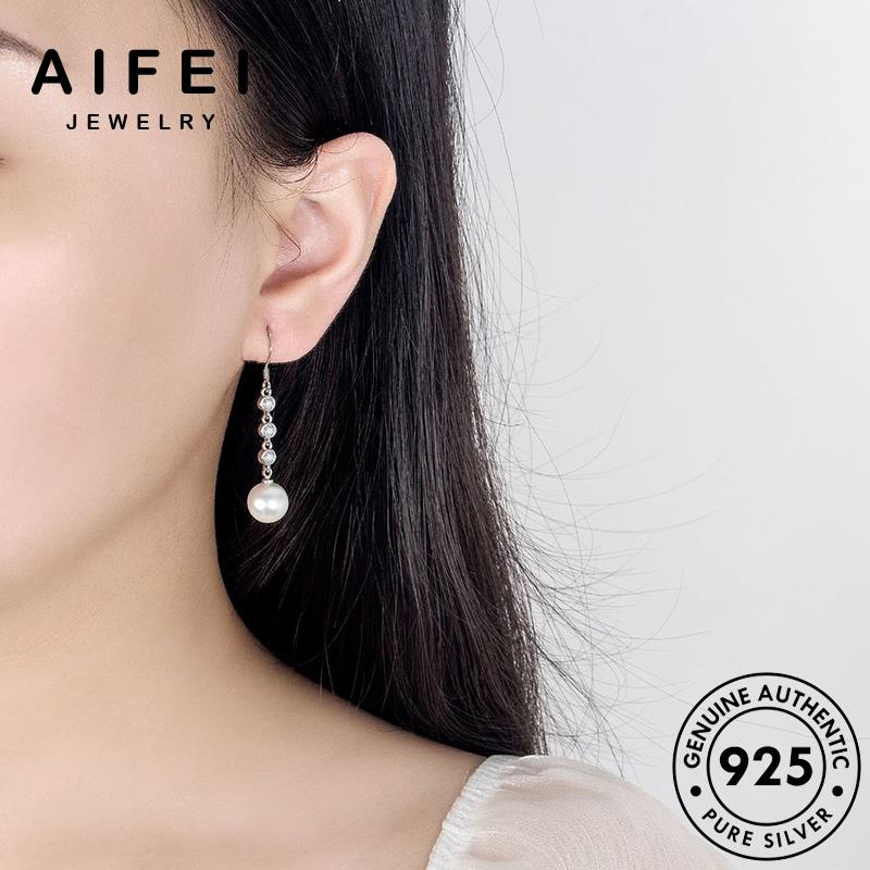 AIFEI JEWELRY khí hàn bông kiện trang vành bản 925 trai nguyên ngọc bạc xỏ thật quốc tua khuyên thời tai nữ phụ Thời tròn tua sức E704