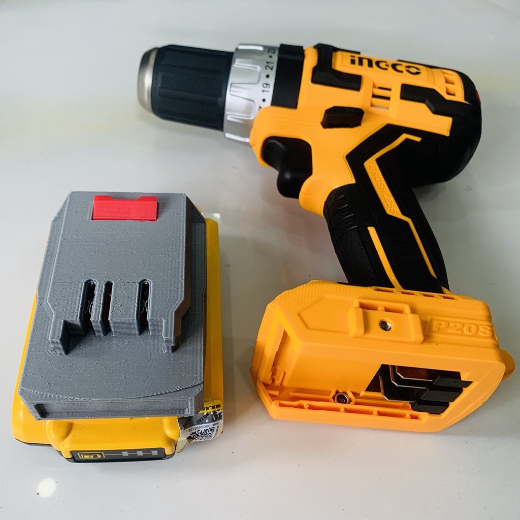 Ngàm Đế Chuyển Pin  Dewalt  Sang Ingco, Total P20S   KMS