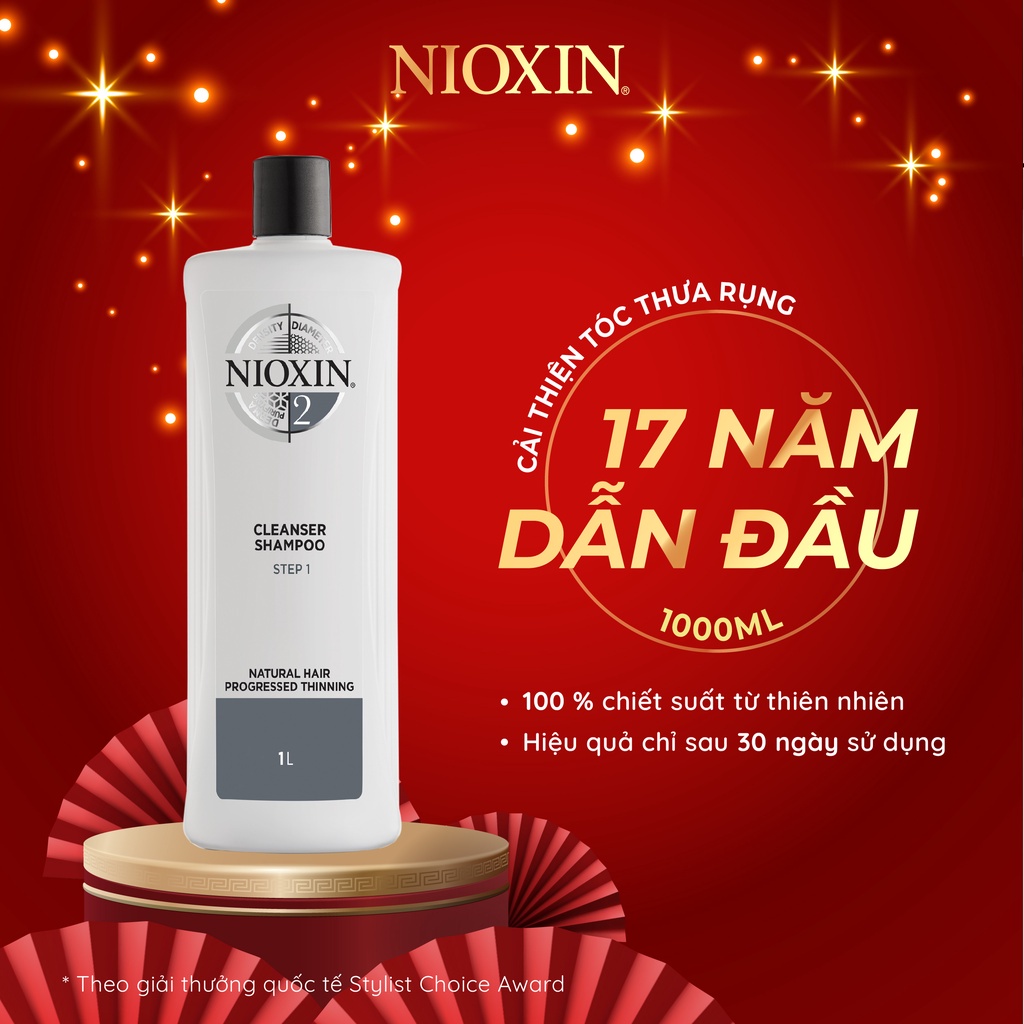 Dầu Gội Nioxin Giảm rụng và bảo vệ tóc khỏi hư tổn Shampoo Natural Hair 300ml /1000ml ( New 2023 )