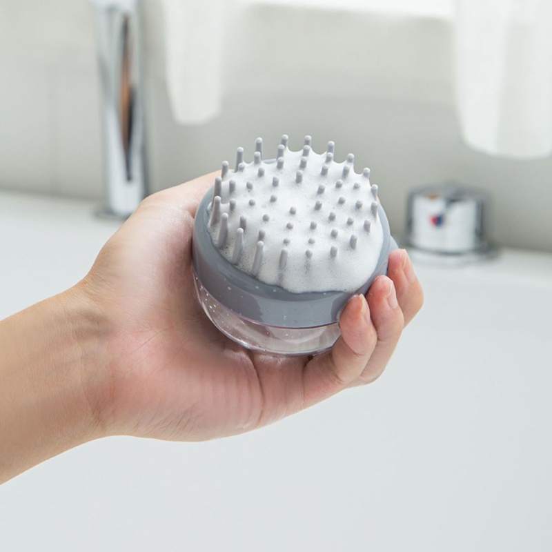 Bàn Chải Gội Đầu Mát Xa Da Đầu Bằng Silicone Tiện Dụng Dành Cho Nữ