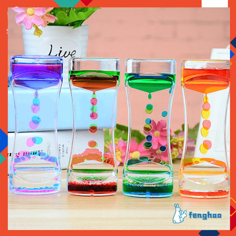 Đồng Hồ Bấm Giờ Ảo Ảnh Phối Màu Nổi Đồng Hồ Cát Acrylic Thủy Tinh Dầu Lỏng Mỏng Hình Ảnh Chuyển Động Lỏng Đồng Hồ Trang Trí Để Bàn Fenghao. Vn