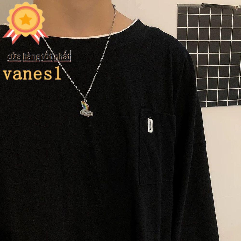 Dây chuyền mặt chữ Best Friend màu cầu vồng dễ thương sáng tạo kỷ niệm tình bạn cho đôi bạn thân